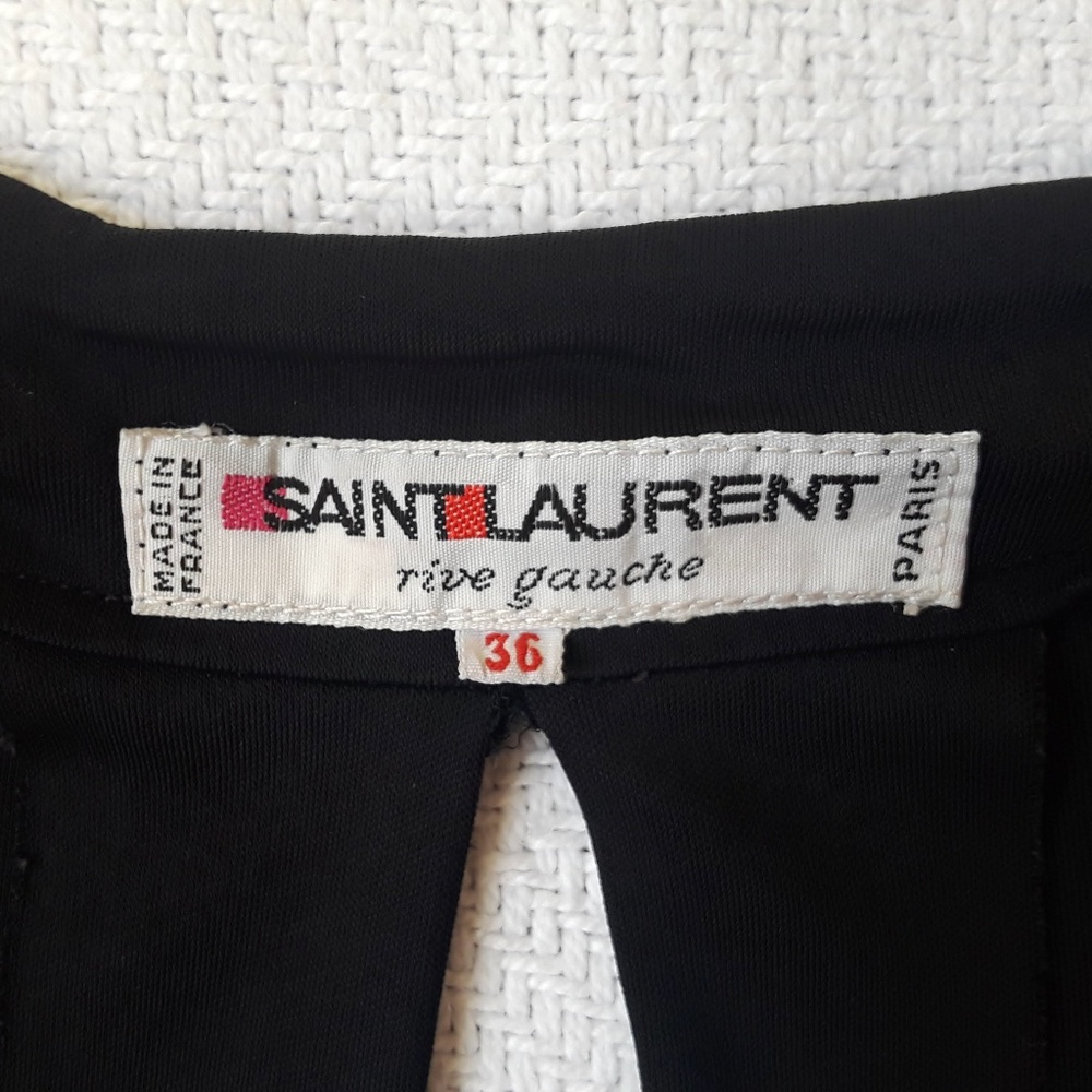 SOLD Saint Laurent Rive Gauche Vintage Black Dress - Picture 5 of 8